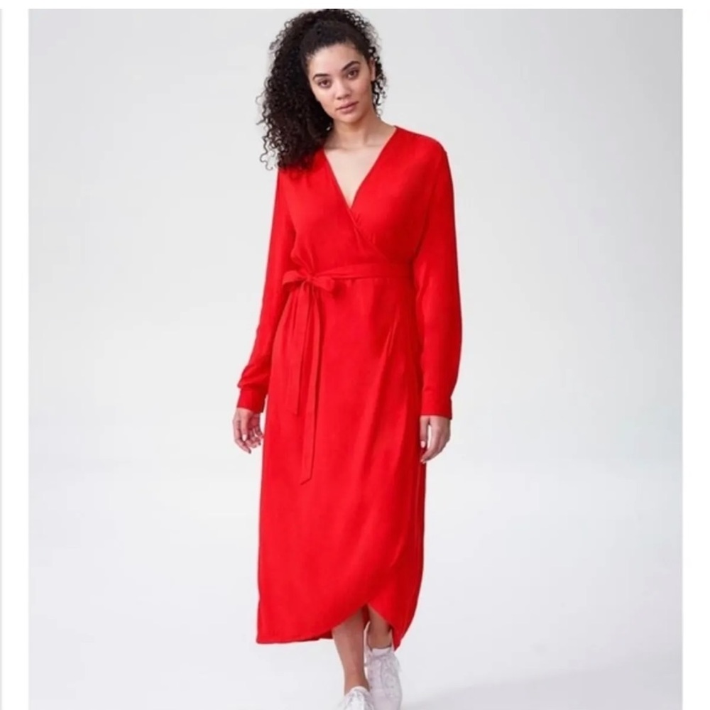 Universal Standard Rivers Wrap Dress Poppy